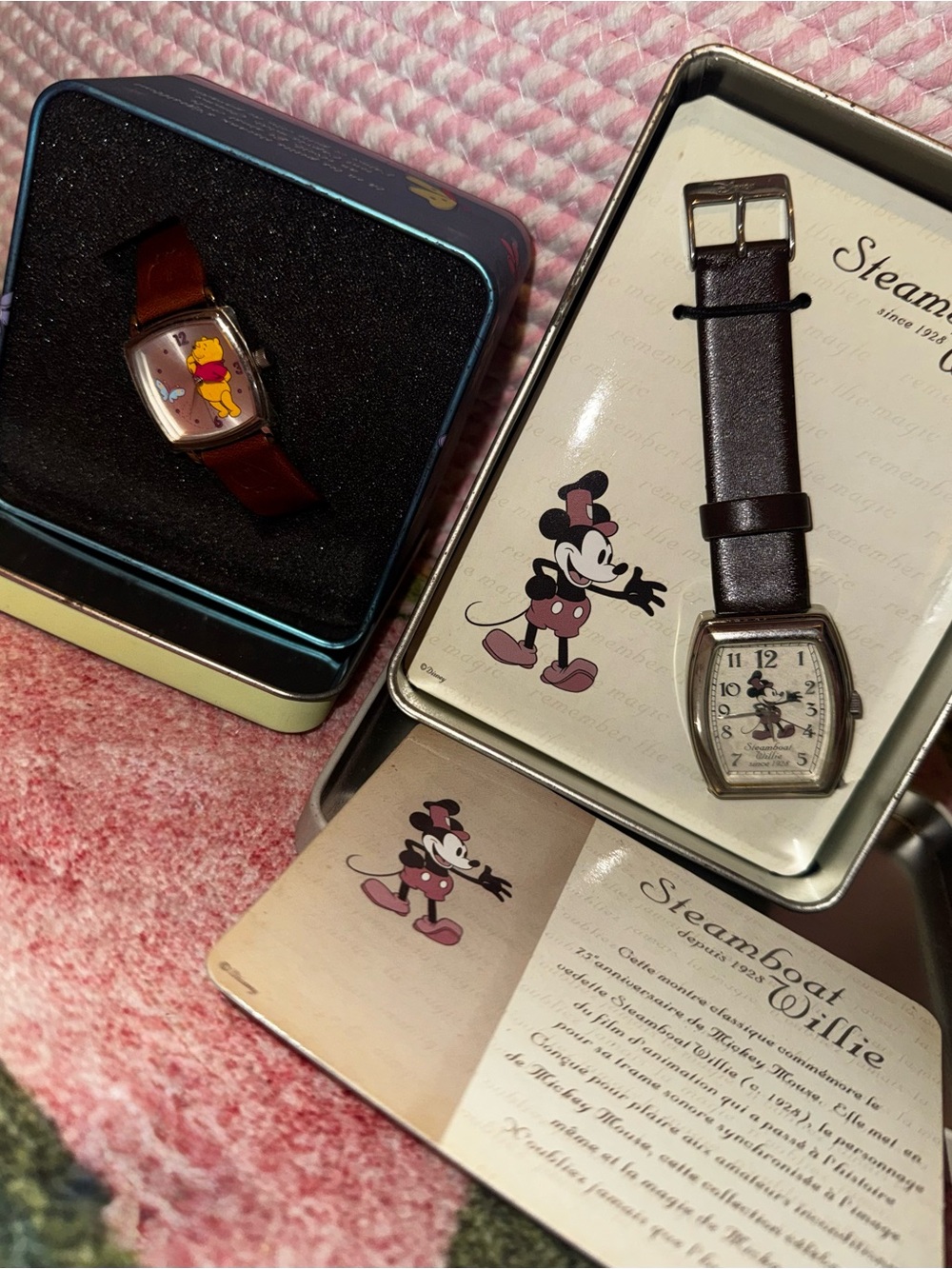 Vintage Disney Collector Bundle- Winnie the Pooh & Steamboat Willie Mickey Mouse